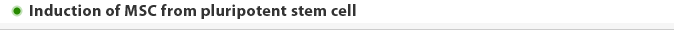 Induction of MSC from pluripotent stem cell