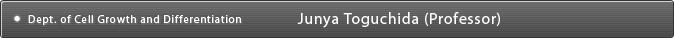 Dept. of Cell Growth and Differentation Junya Toguchida (Professor)