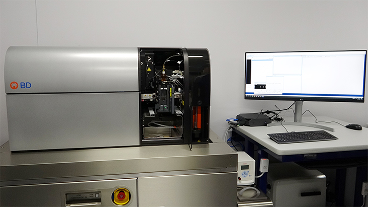 Cell Sorter for multiparameter flow cytometry